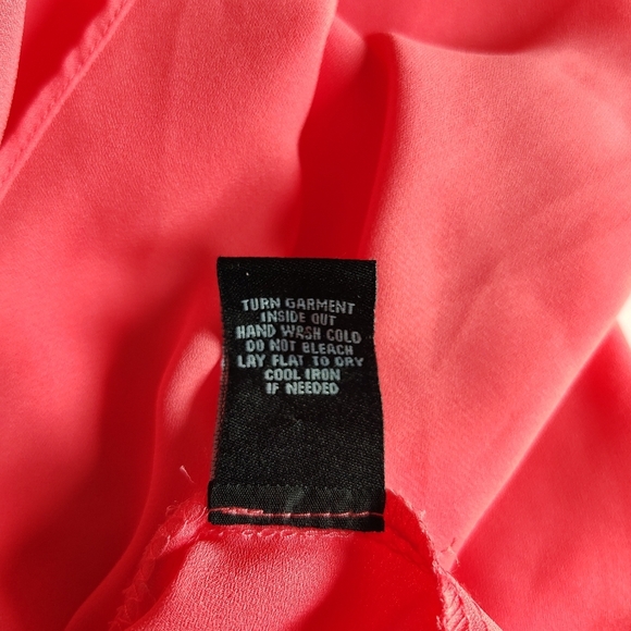 Zac & Rachel Orange Sleeveless Top Size Medium Layered Asymmetrical Chain Detail - Picture 11 of 12